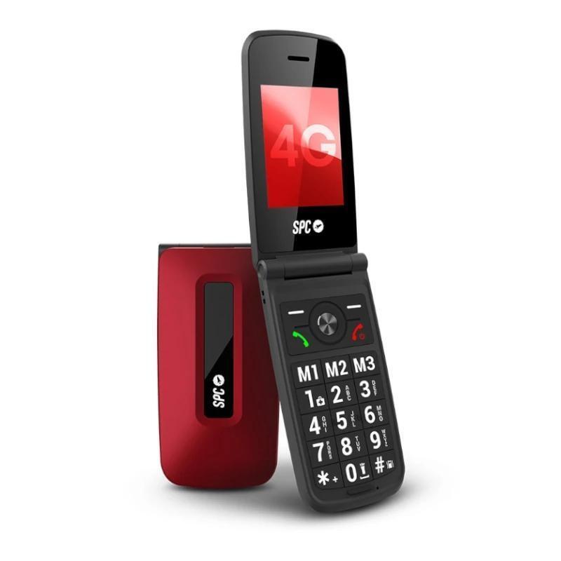 Spc 2342r Titan 4g Movil Senior 2.4" S.Help Rojo