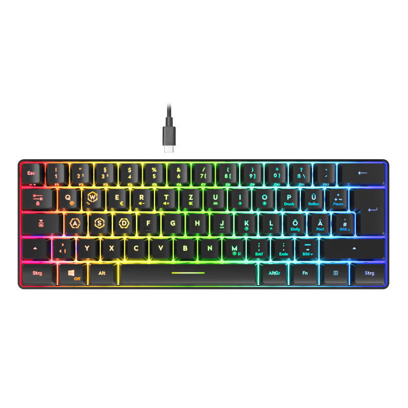 Speedlink Gaming Tastatur Letos Rgb. 60% Keyboard. Schwarz Retail