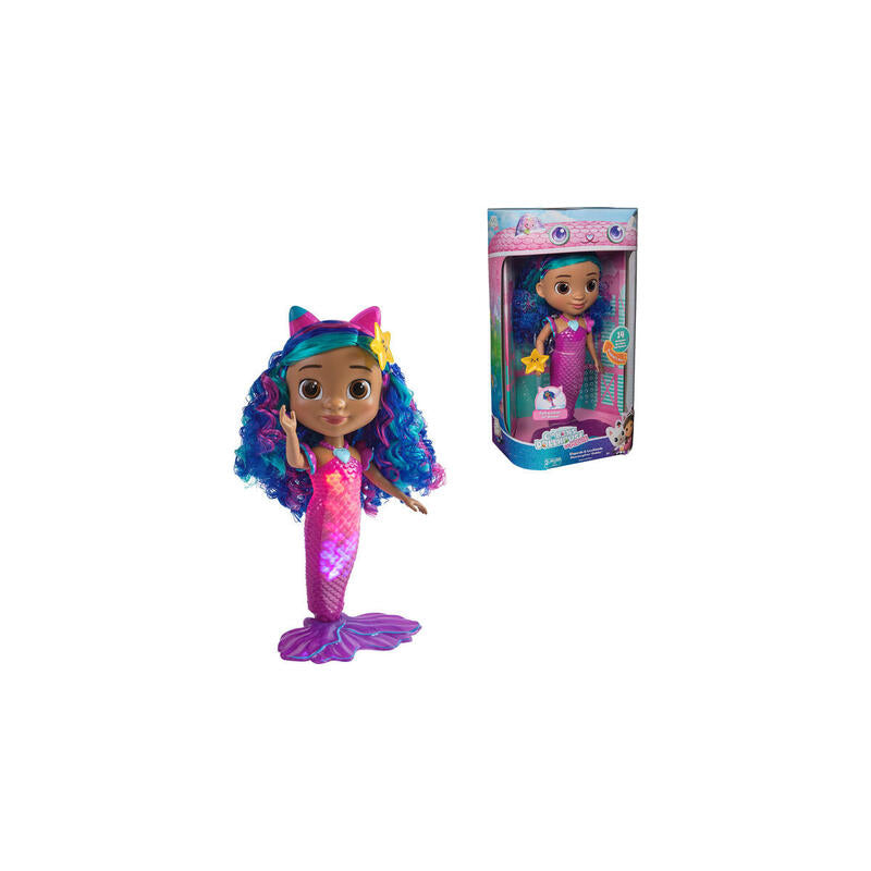 Spin Master Gabby'S Dollhouse: The Movie - Sing & Shine Mermaid Gabby, Muñeca De Juego Acuático De 30 Cm Con Efectos De Luz Y Sonido 6075380