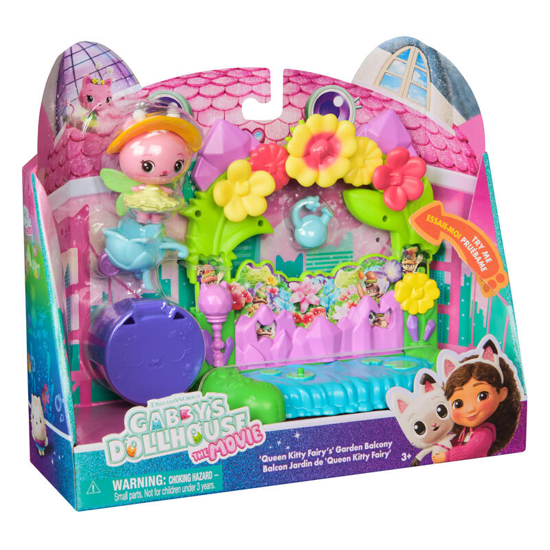 Spinmaster Gabby'S Dollhouse: Der Film - Balkon-Spielset Queen Kitty Fees Kristall Garten 6074165