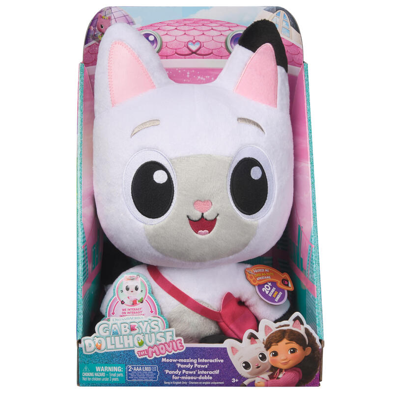 Spinmaster Gabby?S Dollhouse: Der Film ? Interaktiver Plüsch Panda Pfötchen (33 Cm) 6073661
