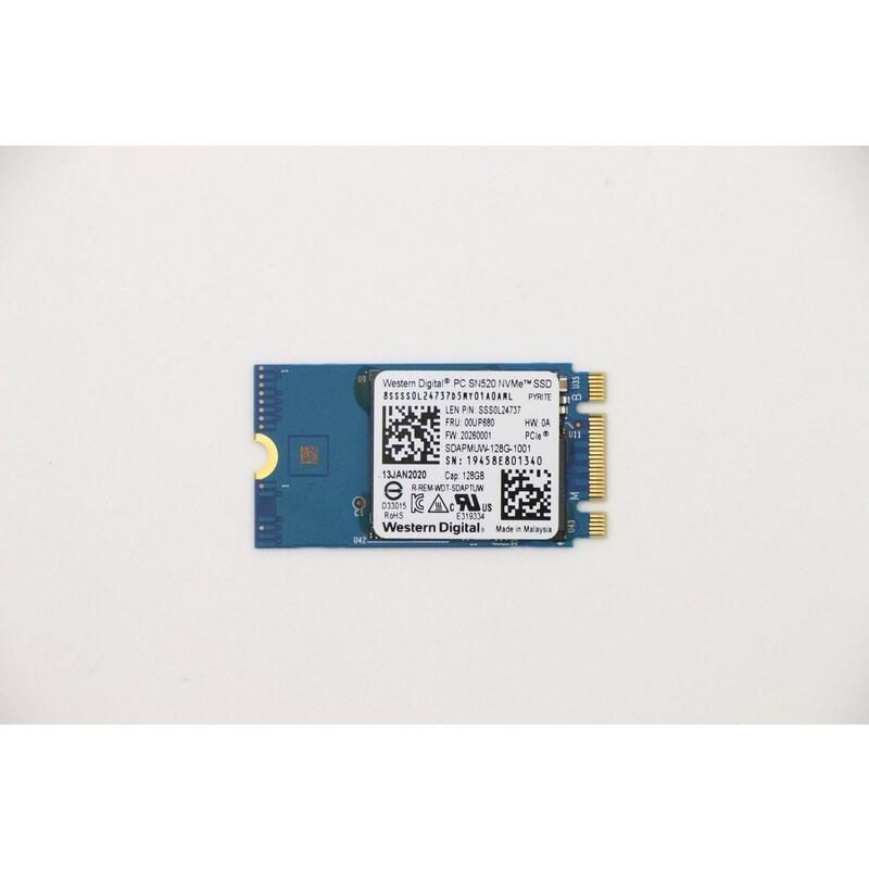 Ssd M.2 Pcie Nvme Fru Ssd - 128gb Rohs Wd M.2-2242 Sn520 - 128gb Gen3x2 - Warranty: 6m