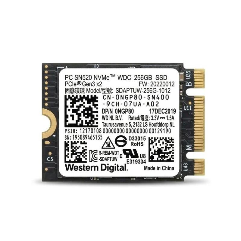 Ssd M.2 Reacondicionado 256gb Western Digital Sn520 Nvme Sdaptuw-256g-1012 1 Año De Garantia