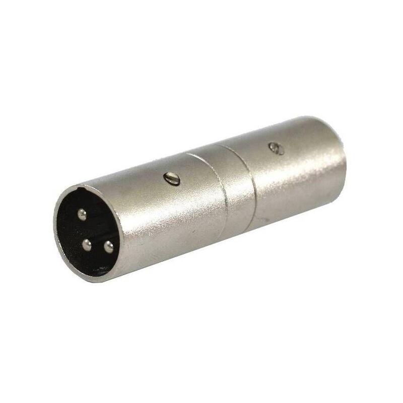 Ssq Ha13 Ss-1853 Adaptador Xlr Macho - Xlr Macho Cromo