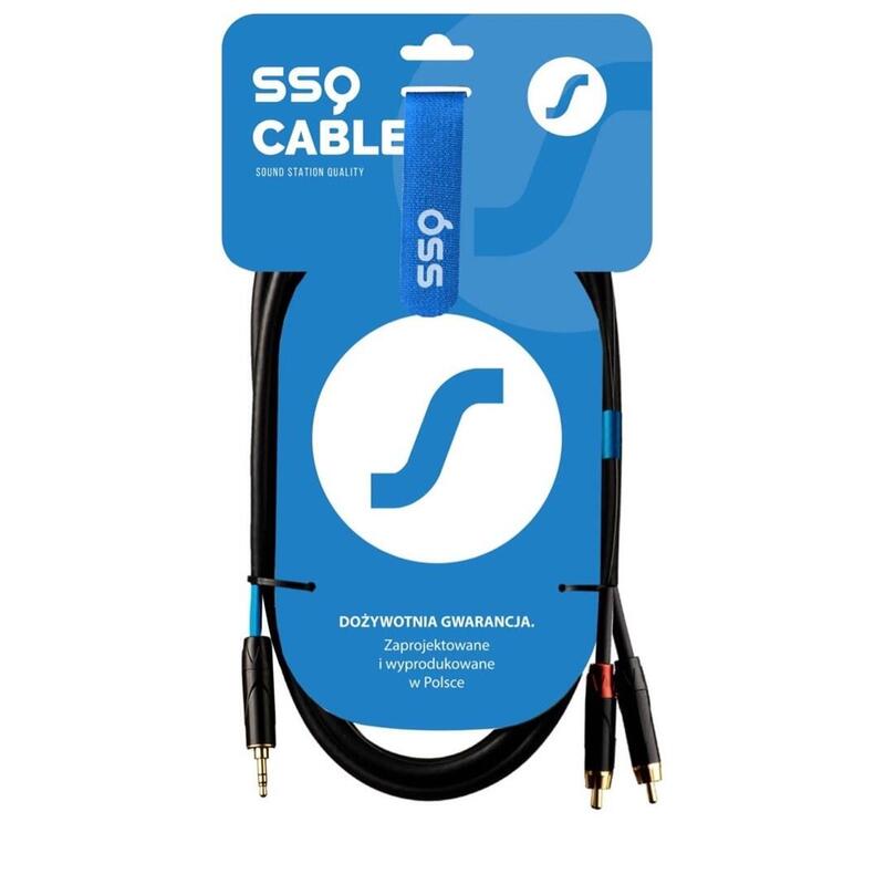 Ssq Mijrca3 Ss-1423 Cable Mini Jack Stereo 3,5 Mm - 2x Rca 3 M Black