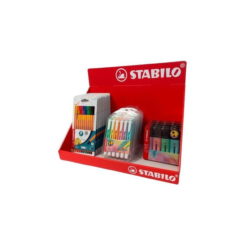 Stabilo Bandeja Expositora Surtido Point 88 + Boss Original Pastel + Swing Cool Pastel