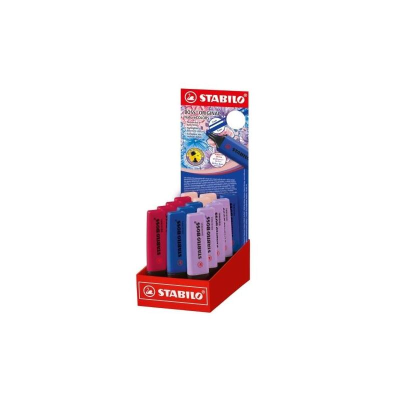 Stabilo Boss Naturecolors Wildflower Edition Expositor Con 15 Marcadores - Trazo Entre 2 Y 5mm - Tinta Con Base De Agua