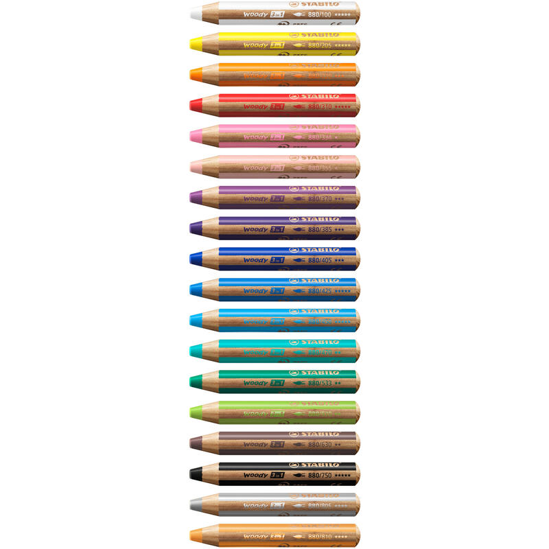 Stabilo Lápices De Colores Woody 3 En 1 Estuche De 5 Marrón