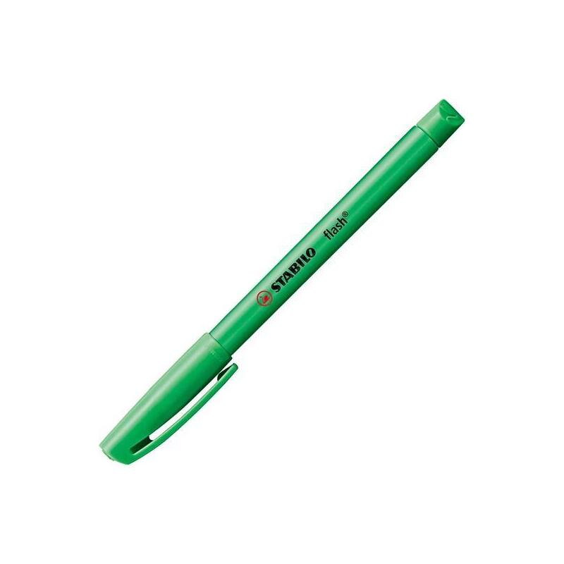 Stabilo Marcador Fluorescente Flash Verde Caja 10 Ud