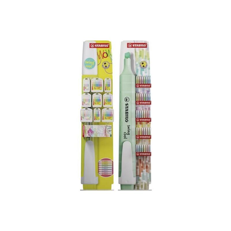 Stabilo Marcadores Fluorescentes Swing Cool / Pastel / Naturecolors Expositor Wow 300 Ud Individuales + 60 Estuches