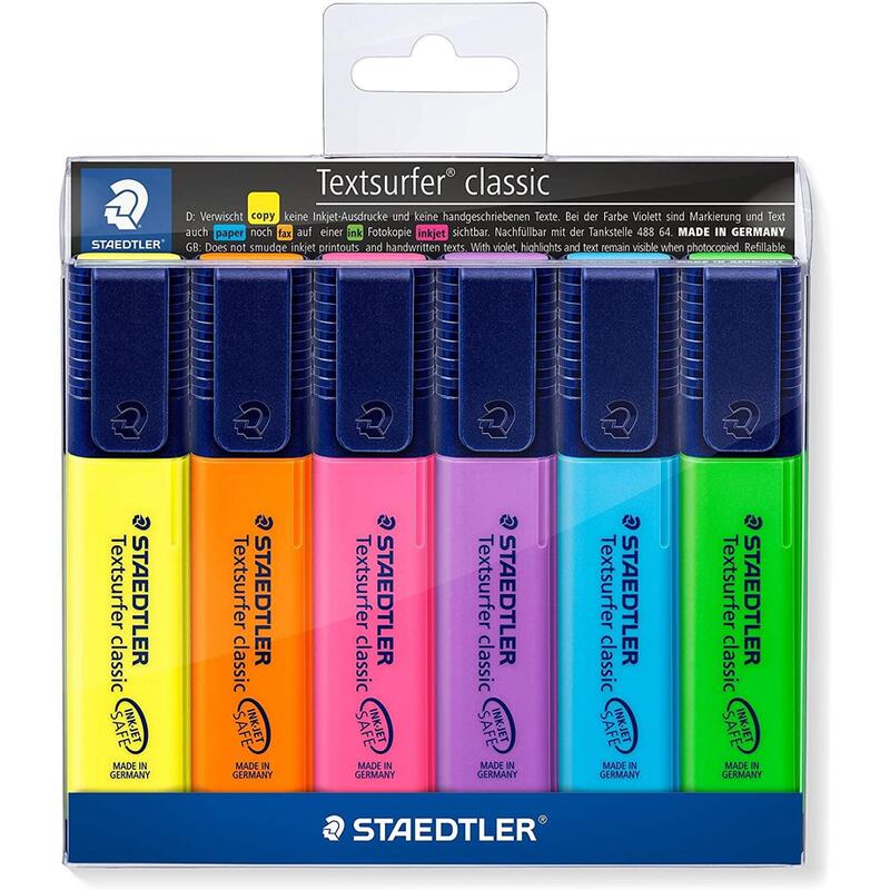 Staedtler Marcador Fluorescente Textsurfer Clasic 6 Colores Surtidos -6u-