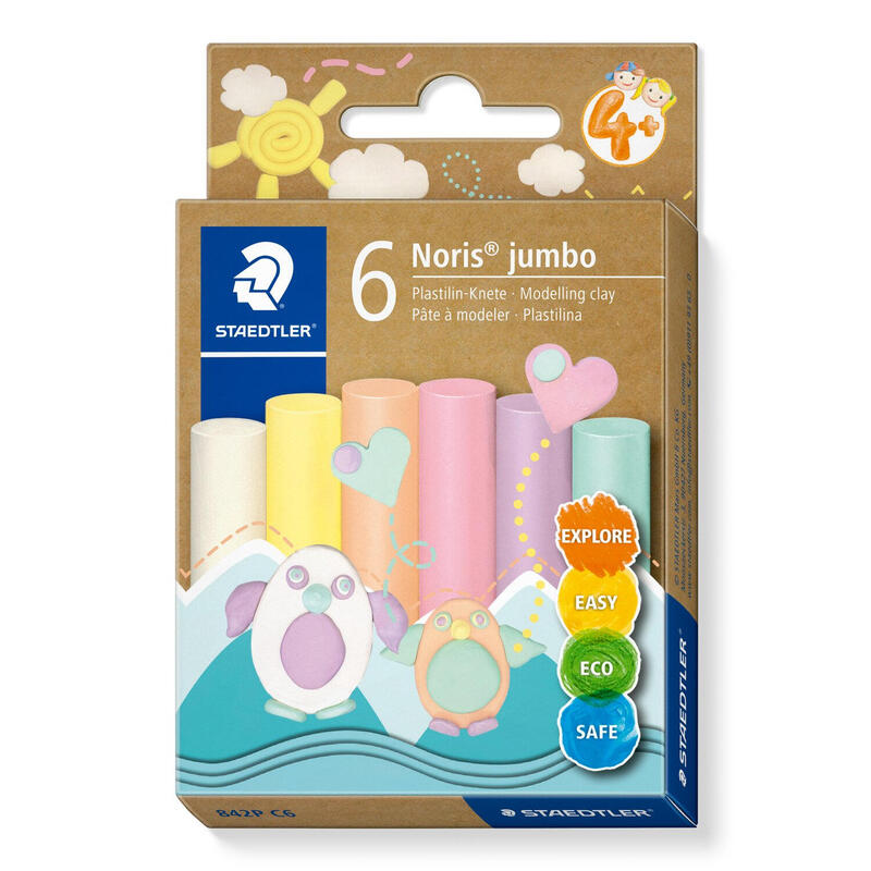 Staedtler Plastilin-Knete Noris Jumbo Pastel