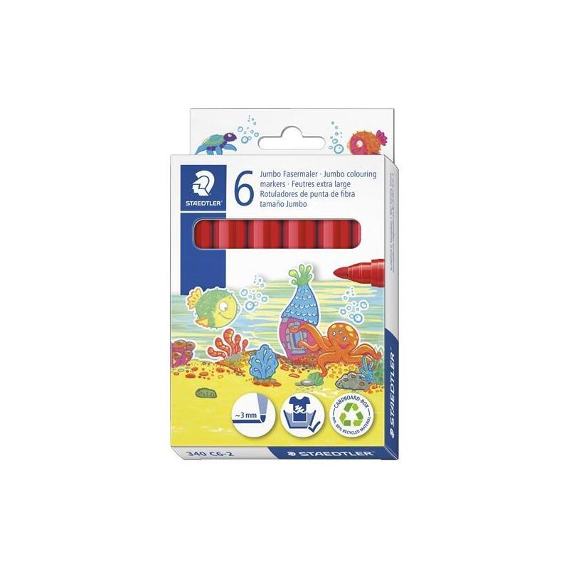 Staedtler Rotulador Noris Club Grueso Rojo Estuche 6 Ud