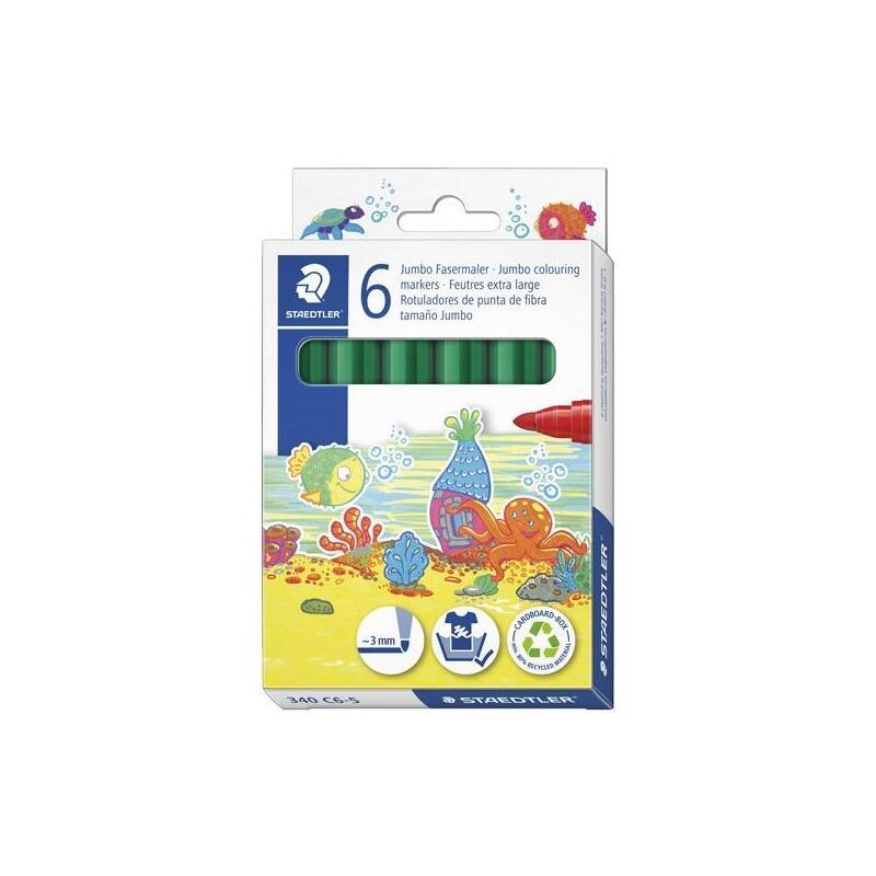 Staedtler Rotulador Noris Club Grueso Verde Estuche 6 Ud