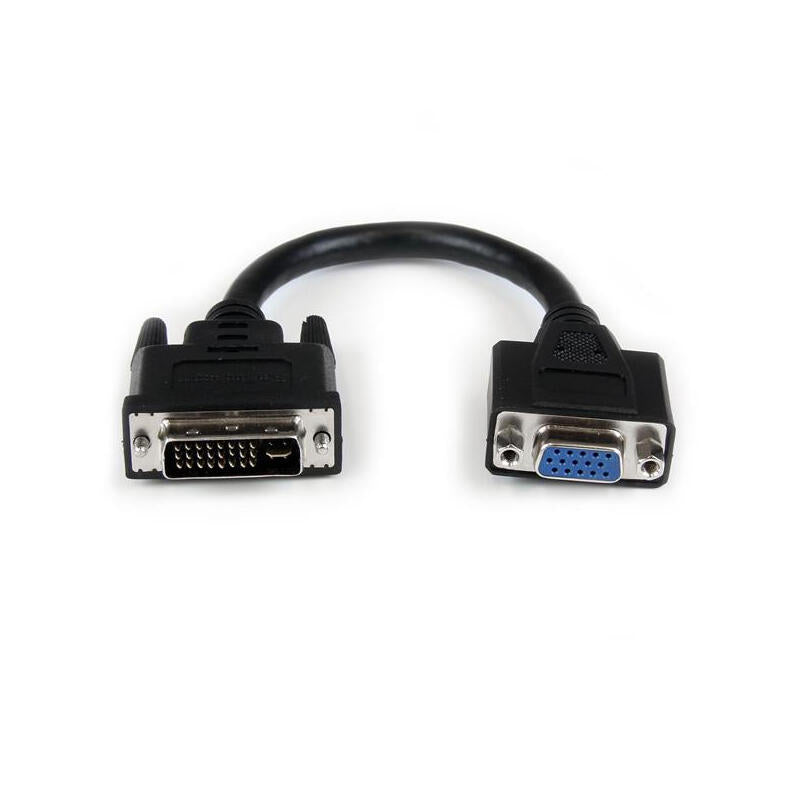 Startech Adaptador Conversor Dvi-I A Vga M/H 0.20m Negro Dvivgamf8in