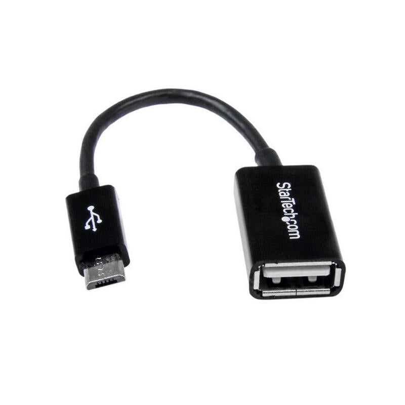 Startech Adaptador Otg Micro Usb A Usb M/H 0.10m Negro Uusbotg