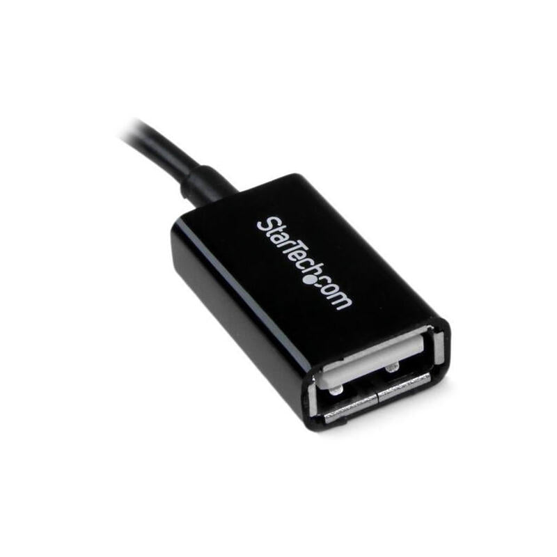 Startech Adaptador Otg Micro Usb A Usb M/H 0.10m Negro Uusbotg