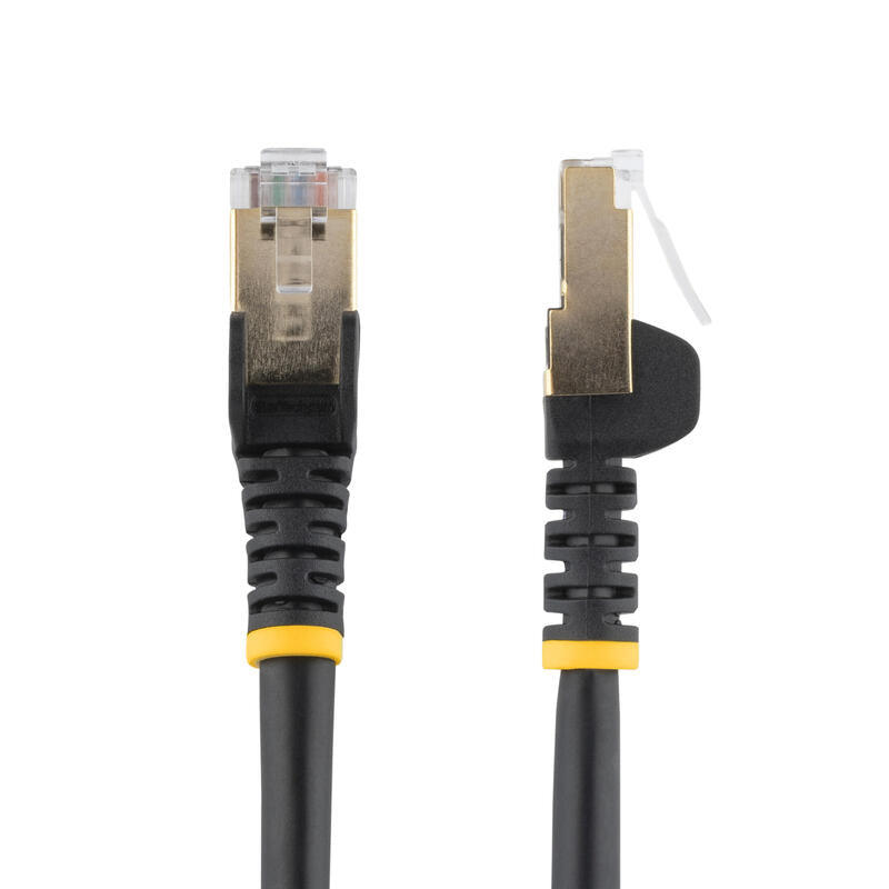 Startech Cable De Red Ethernet Rj45 Cat6a Blindado Stp 0.5m - Cable Sin Enganche Snagless - Negro