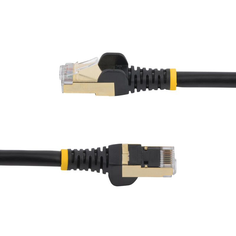 Startech Cable De Red Ethernet Rj45 Cat6a Blindado Stp 0.5m - Cable Sin Enganche Snagless - Negro
