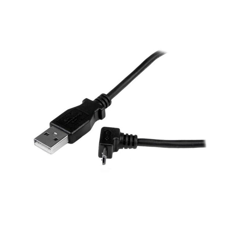 Startech Cable Usb 2.0 A Micro Usb Acodado 1m Negro Usbaub1mu