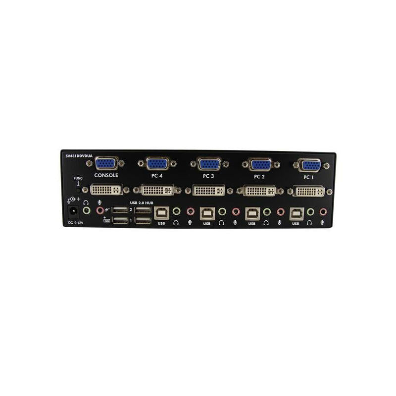Startech Conmutador Switch Kvm 4 Ordenadores 2 Mon