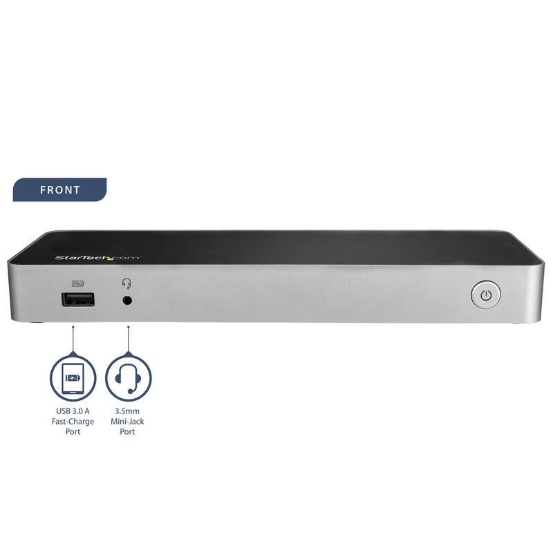 Startech Docking Station Usb-C De Vídeo Displayport Y Hdmi Con Entrega De Alimentación