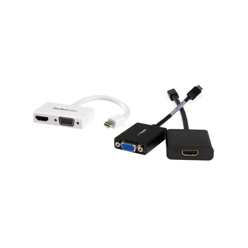 Startech.Com Adaptador Mini Dp De Audio/Vídeo Para Viajes - Conversor Mini Displayport A Hdmi O Vga - 1080p Blanco