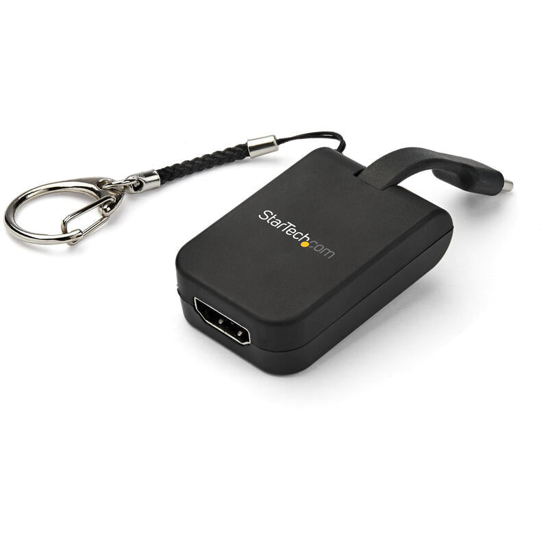 Startech.Com Adaptador Portátil Usb-C A Hdmi - Con Enlace Tipo Llavero De Conexión Fácil Y Rápida, Usb Tipo C, Salida Hdmi, 3840 X 2160 Pixeles