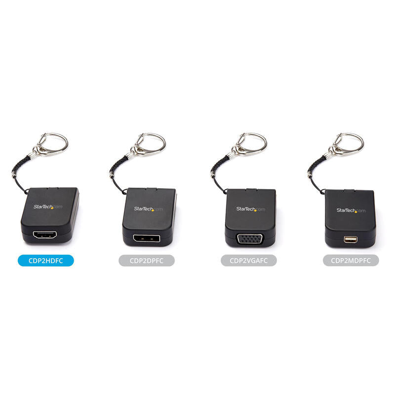 Startech.Com Adaptador Portátil Usb-C A Hdmi - Con Enlace Tipo Llavero De Conexión Fácil Y Rápida, Usb Tipo C, Salida Hdmi, 3840 X 2160 Pixeles