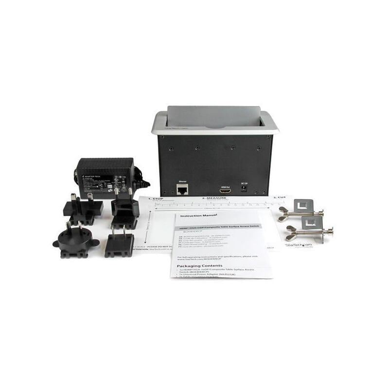 Startech.Com Caja De Conectividad Para Mesa De Juntas - Módulo De Conexiones Hdmi Vga Y Mini Displayport