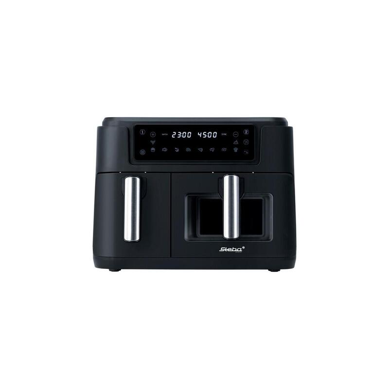 Steba Freidora De Aire Caliente Doble Hf 9500 Duo Negra, 2.400 Vatios, 2 Cestos 6 Litros + 3,5 Litros 269500