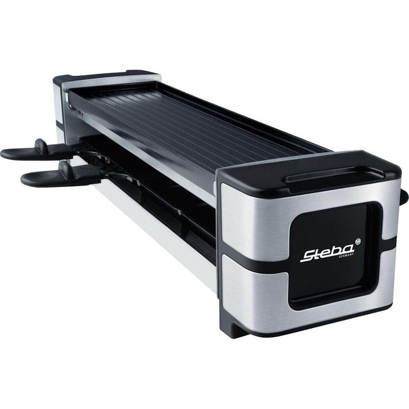 Steba Raclette Rc 140 Negro/Acero Inoxidable, 600 W, Parrilla Reversible 63-40-00