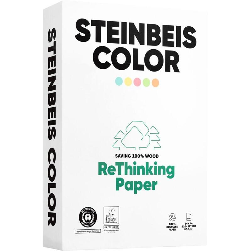 Steinbeis Magic Colour Gelb Recyclingpapier A 4 80 G 500 Bl.