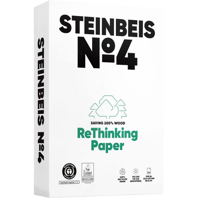 Steinbeis No. 4 Recyclingpapier A 4 80 G 500 Blatt Iso 100
