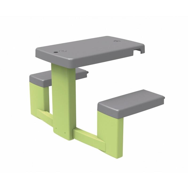 Mesa De Picnic Adaptable Para El Hogar Smoby Con 2 Bancos Smoby
