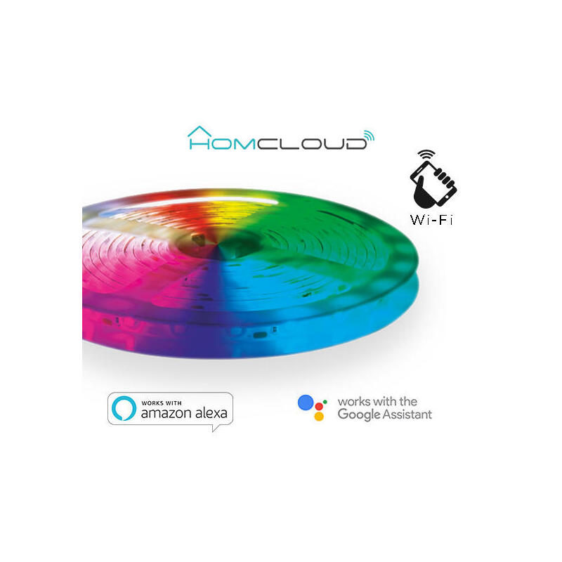 Strip Led Rgb + Blanco Calido Wifi Kit Dimmable 3m