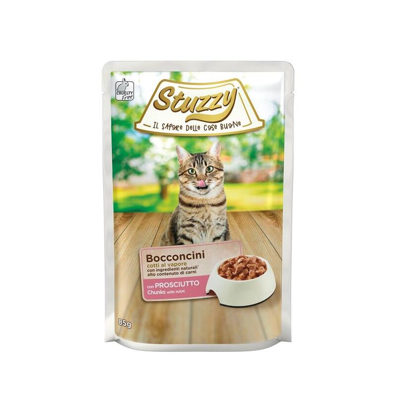 Stuzzy Chunks With Ham - Comida Húmeda Para Gatos - 85g