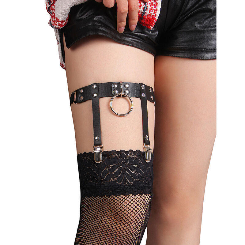 Subblime - 953744 Liga Punk De Cuero Ajustable Negro Talla Única