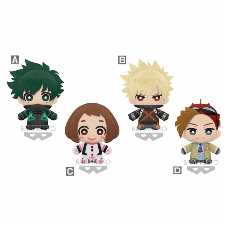 Surtido 18 Unidades Figuras My Hero Academia World Heroes Mission Tomonui Plush Assort Series 1 12cm