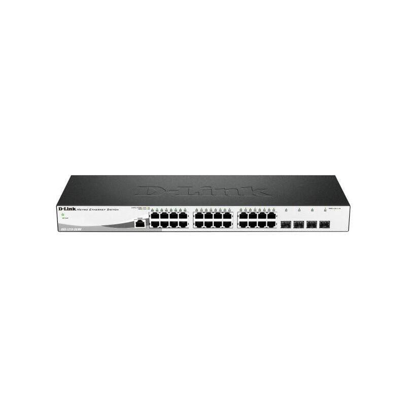 Switch D-Link Smart Plus Dgs-1210-28 Me 28 Puertos Rj-45 10 100 1000 Sfp