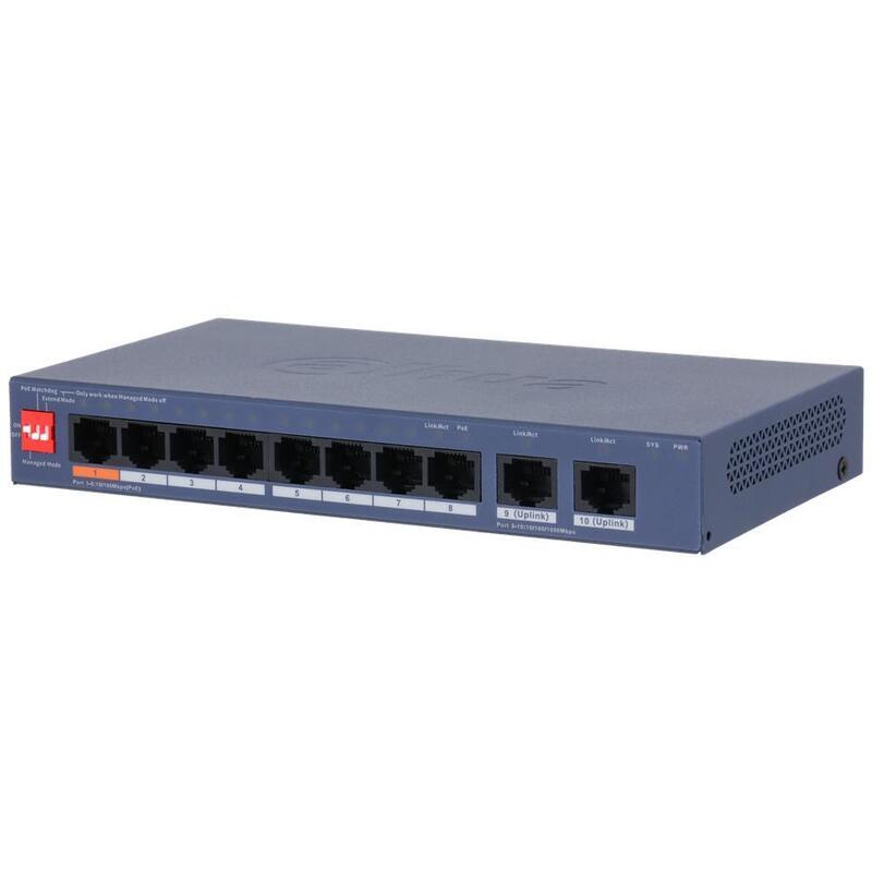 Switch Dahua Dh-Cs4010-8et2gt-60 Switch Layer L2 8xrj-45 Ports Rj-45 Ports Type Fast Ethernet (10/100) 2xgigabit Ethernet (Copper) Ports Quantity 8xpower Over Ethernet (Poe) Ports Quantity Total Power Over Ethernet (Poe) Budget 60 W Cs4010-