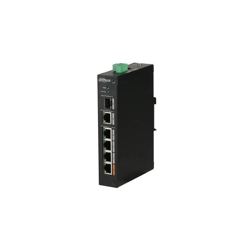 Switch Dahua Dh-Pfs3106-4et-60 Type L2 4x10base-T / 100base-Tx 1x1000base-T 1x100base-X Poe Ports 4 60 Watts Dh-Pfs3106-4et-60