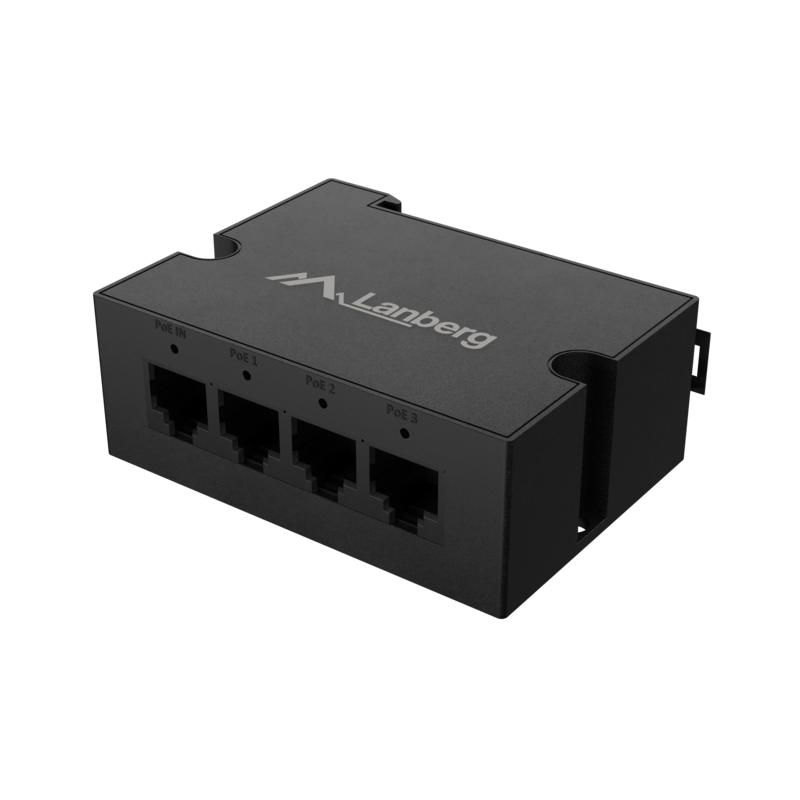 Switch Lanberg Poe Ext Din-Fe4-At-30w 1xin 3xout Din Rail At 30w Metal Clips