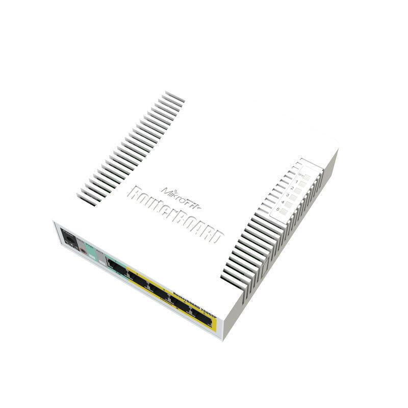 Switch Mikrotik Rb260gsp Css106-1g-4p-1s 6 Puertos Rj45 10 100 1000 Sfp Poe