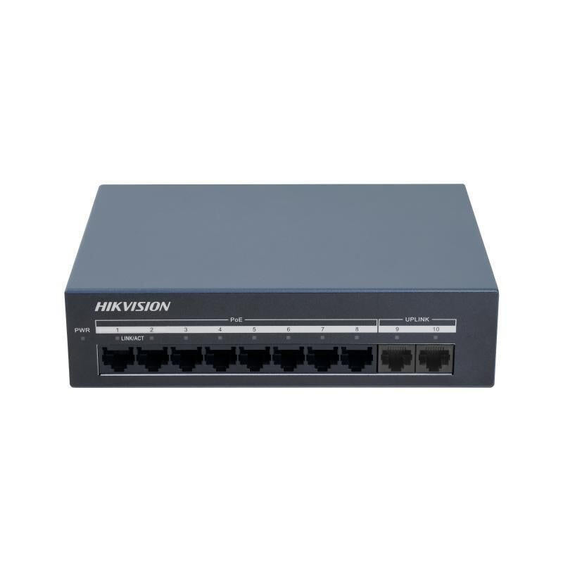 Switch No Administrado 8 Puertos Rj45 Poe Gigabit + 2 Puertos Rj45 Gigabit L2