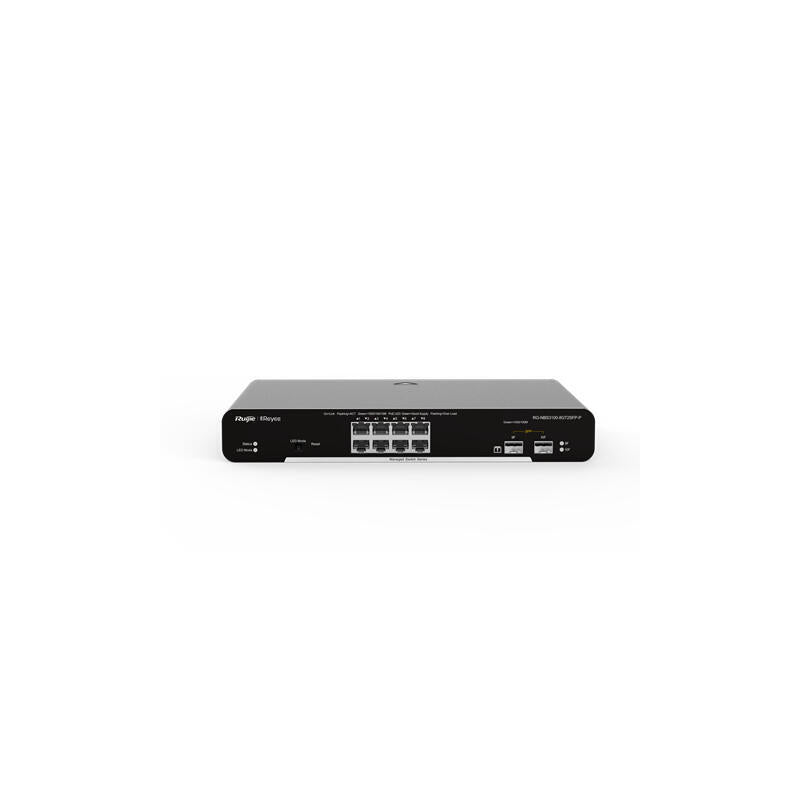 Switch Reyee 8-Port Gigabit L2 Managed Poe 8 Gigabit Rj45 Poe/Poe+ Ports,2 Sfp Slots,125w Poe Powe