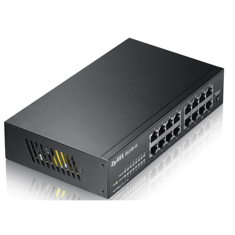 Switch Zyxel 16ptos Gigabit Negro Gs1100-16-Eu0101f