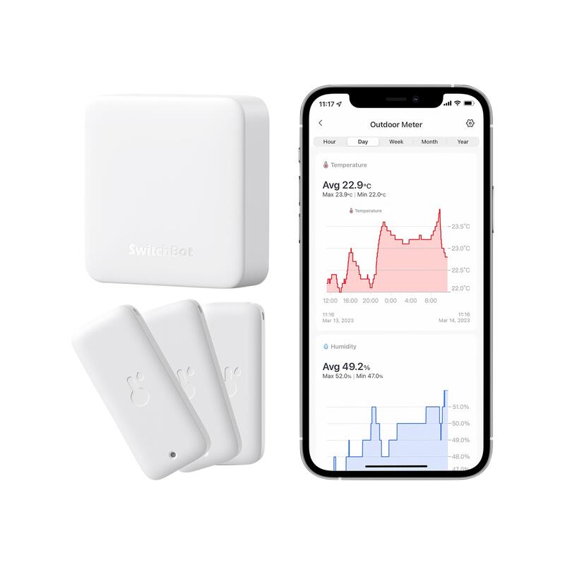 Switchbot Smart Hndle 3er Pack Thermo-Hygrometer & Hub Mini