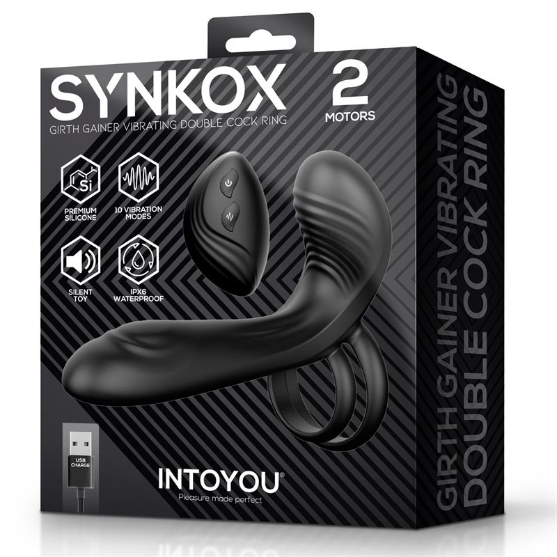 Synkox Girth Gainer Con Doble Anillo Para El Pene Con Vibración