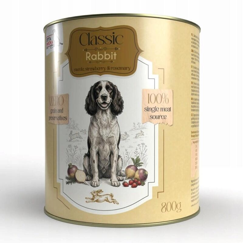 Syta Micha Classic Mono Conejo Con Nabo Sueco - Alimento Húmedo Para Perros - 800g